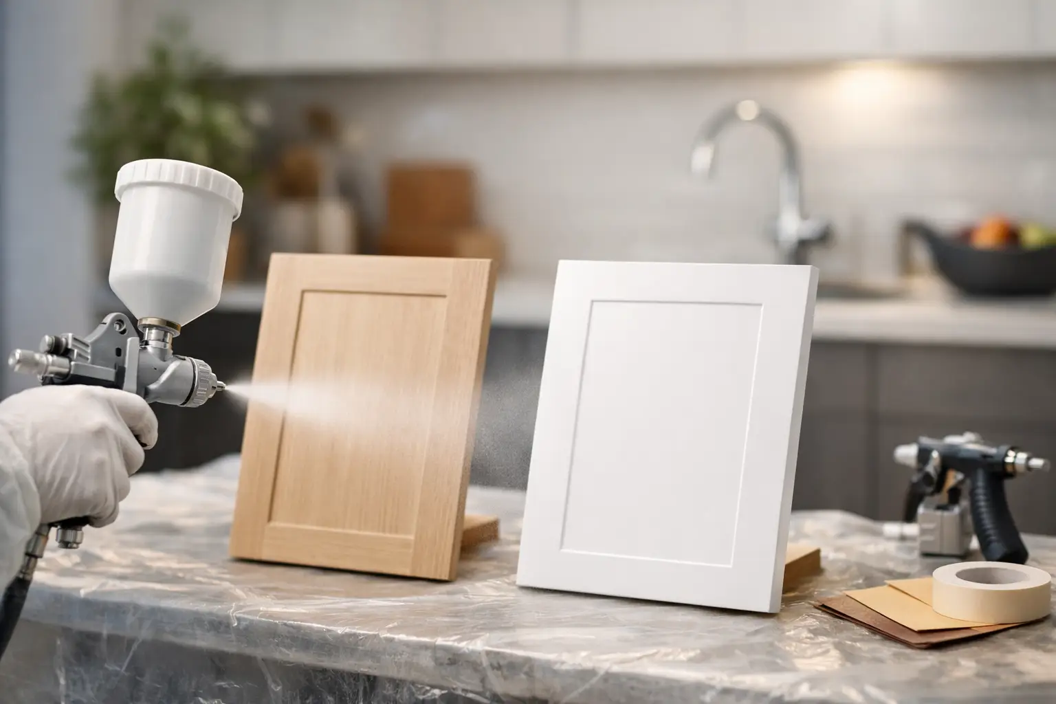 Can You Respray Laminate Kitchen Doors?