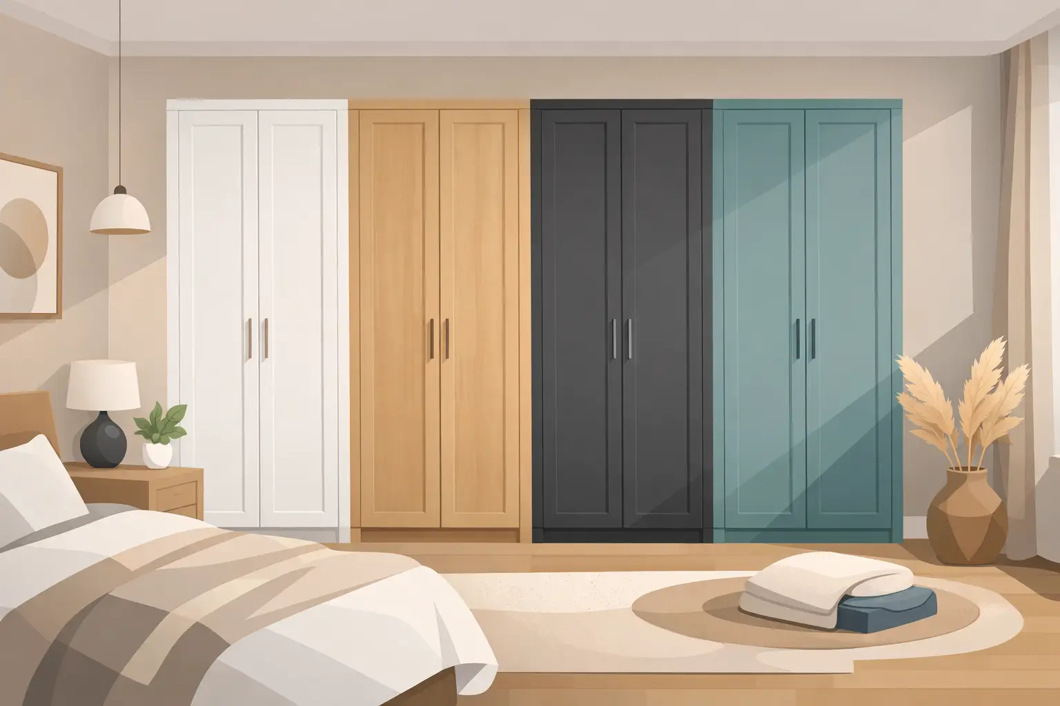 Best Wardrobe Door Colours for Bedrooms