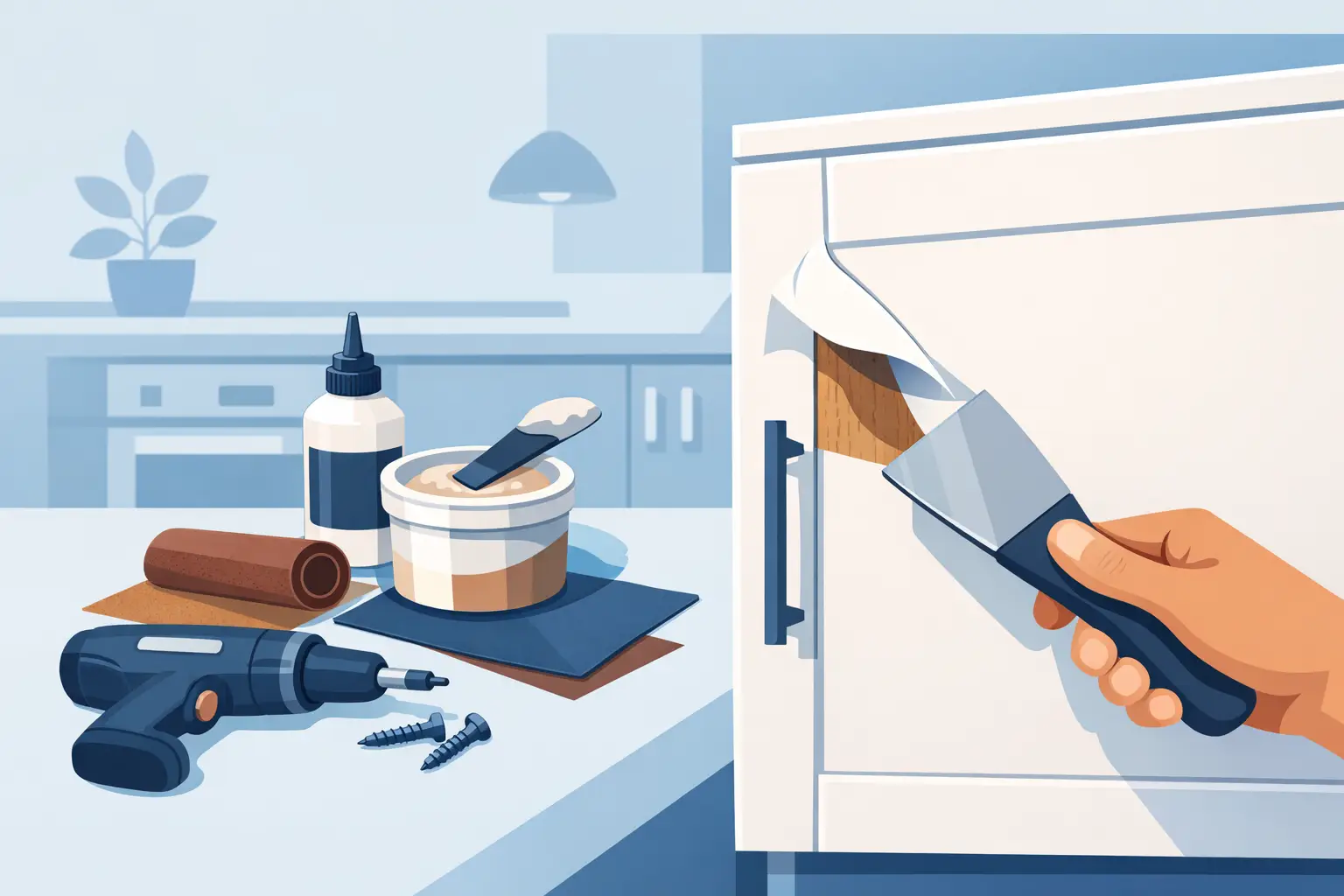 How to Fix Peeling Kitchen Doors Properly