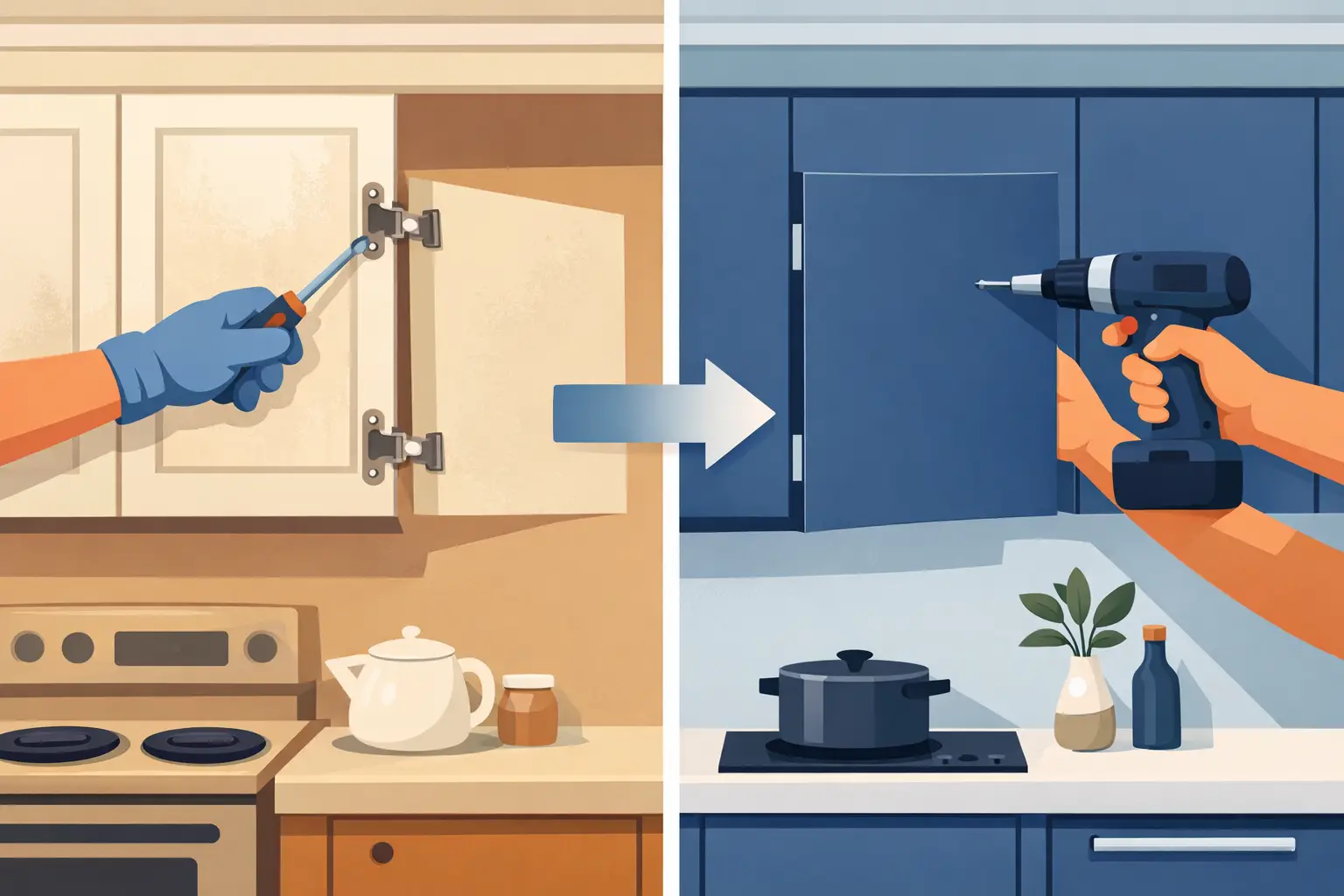 How to Update Dated Kitchen Doors