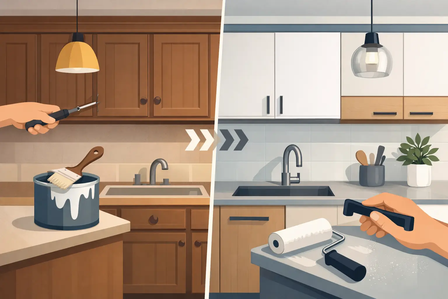 How to Update Dated Kitchen Cabinets