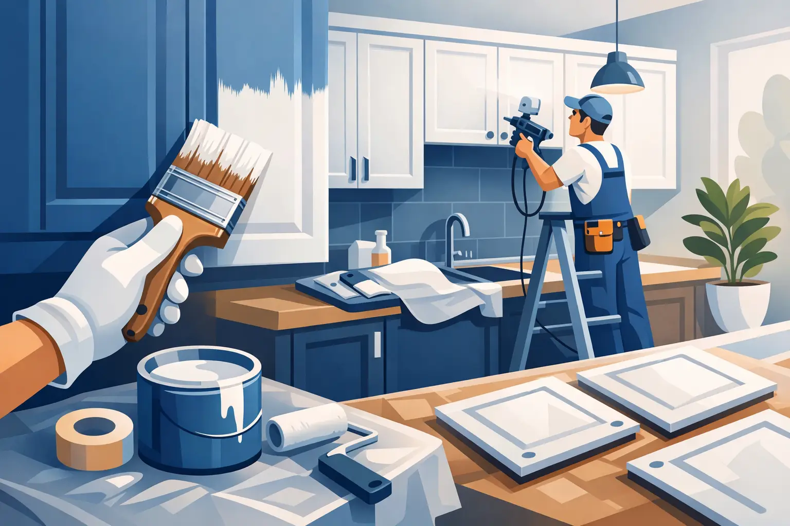 Kitchen Cabinet Painting Near Me Done Properly