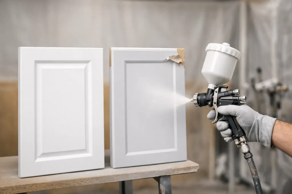 Can Thermofoil Doors Be Resprayed?