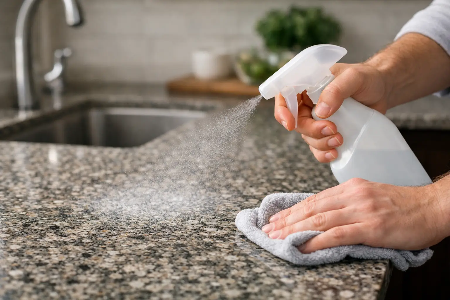 How to Maintain Spray Granite Worktops