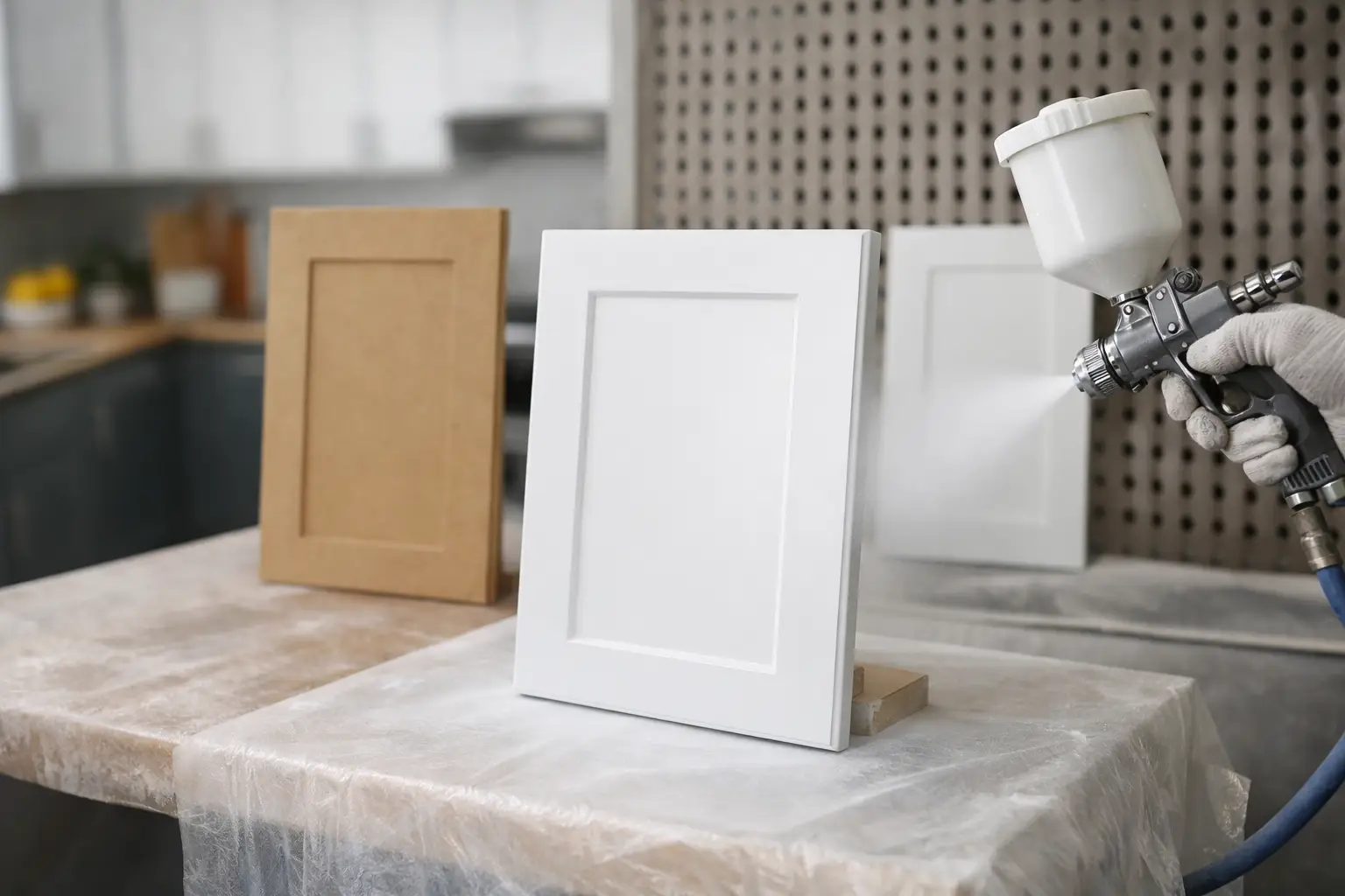 Kitchen Cabinet Respray for MDF Doors