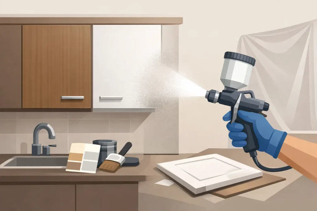 Can Laminate Cabinets Be Spray Painted?