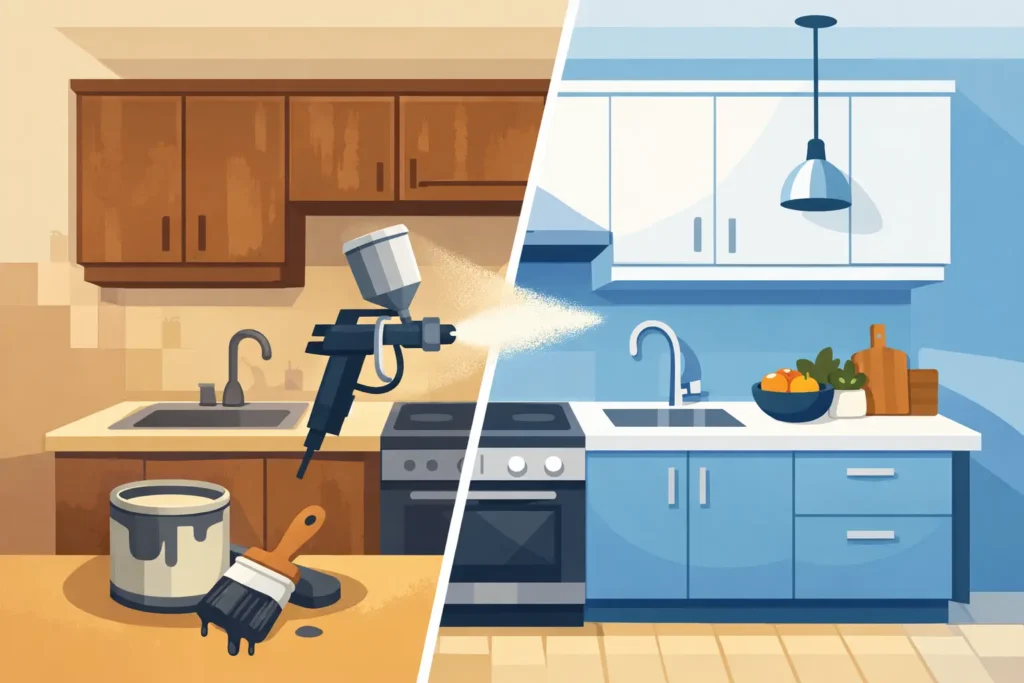 Example Small Kitchen Respray Transformation