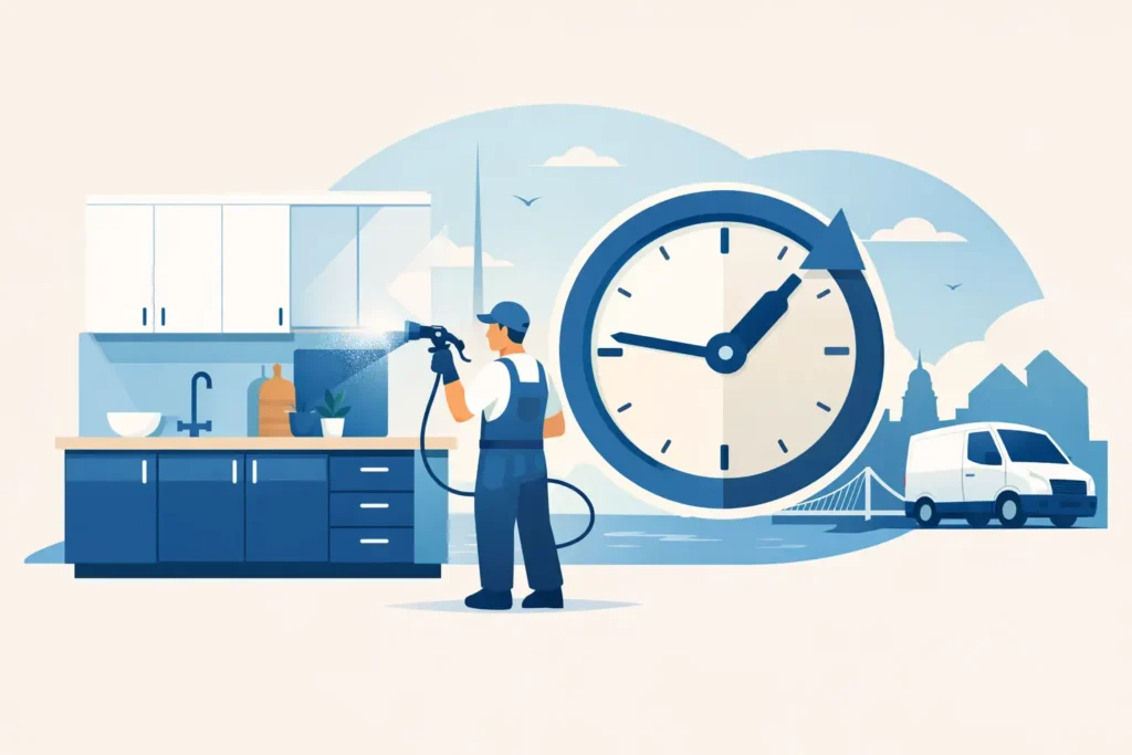 Kitchen Respray Turnaround Time Dublin