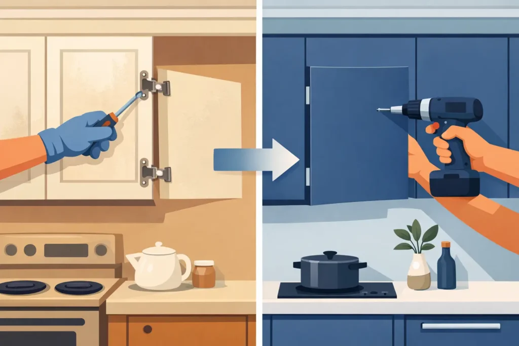 How to Update Dated Kitchen Doors