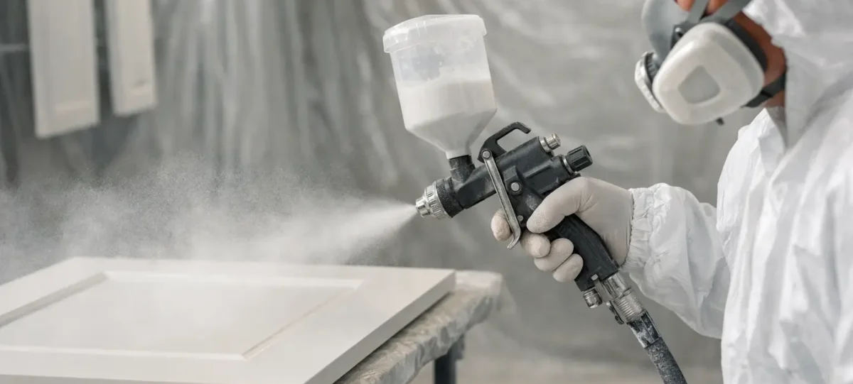 Dust Control for Cabinet Respraying