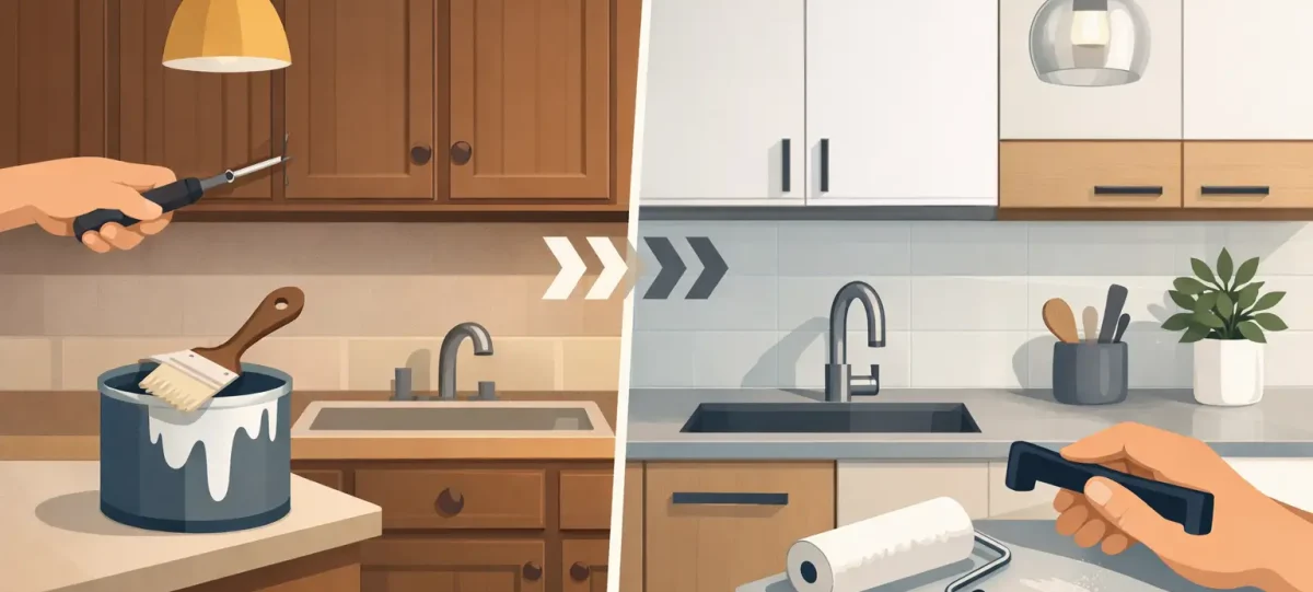 How to Update Dated Kitchen Cabinets
