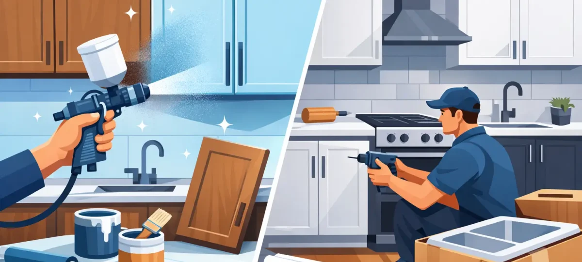 Kitchen Respray Versus Replacement Cost Compared